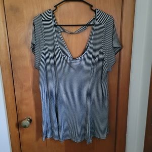 Torrid Open Back Peplum Top